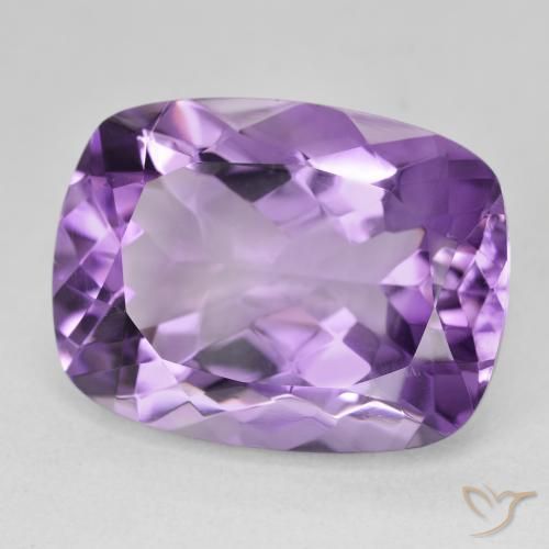 Améthyste Violet moyen naturelle Coussin, 18.49 ct, VVS