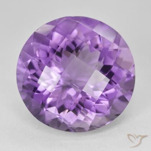 18.92ct Naturel Light-Medium Violet Améthyste, Tour, VVS