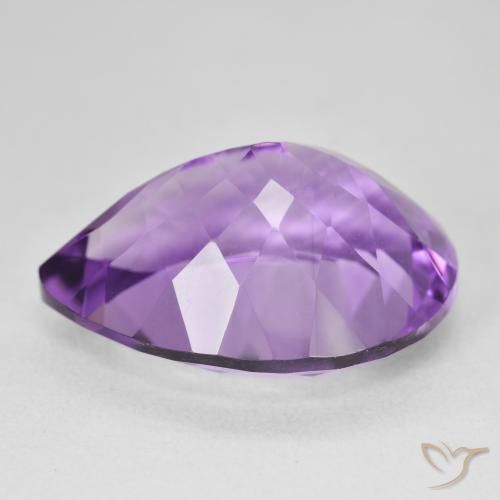 Améthyste Violet intense naturelle En forme de poire, 19.11 ct, VVS