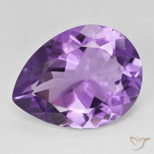 15.70ct Naturel Violet moyen Améthyste, En forme de poire, VVS