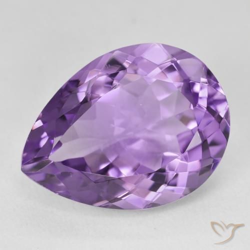 17.78ct Naturel Violet moyen Améthyste, En forme de poire, VVS
