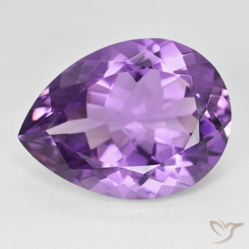 17.90ct Naturel Violet intense Améthyste, En forme de poire, VVS