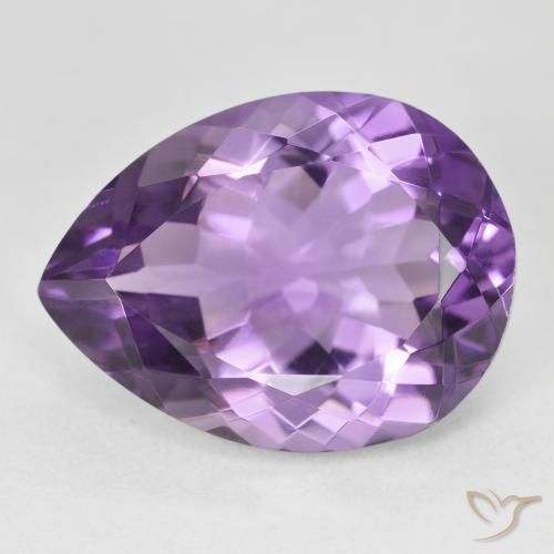 18.19ct Naturel Violet vif Améthyste, En forme de poire, VVS-VS