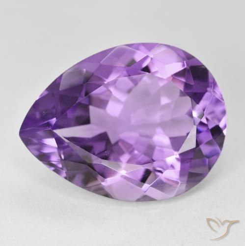 17.62ct Naturel Violet intense Améthyste, En forme de poire, VVS