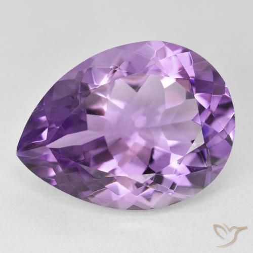 17.75ct Naturel Violet violacé Améthyste, En forme de poire, VVS