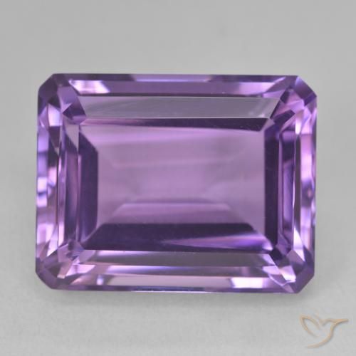 20.04ct Naturel Violet intense Améthyste, Taille émeraude, VVS-VS