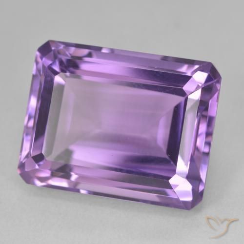 Améthyste Violet intense naturelle Octogone / coupe Émeraude, 20.04 ct, VVS-VS