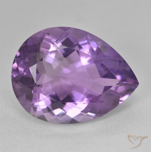 18.06ct Naturel Violet moyen Améthyste, En forme de poire, VVS-VS