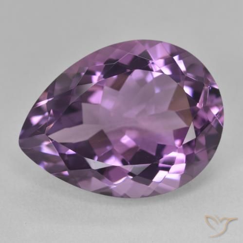 18.08ct Naturel Violet moyen Améthyste, En forme de poire, VVS