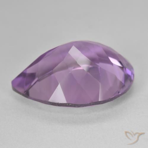 Améthyste Violet moyen naturelle En forme de poire, 18.08 ct, VVS