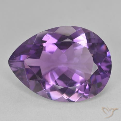 15.83ct Naturel Violet moyen Améthyste, En forme de poire, VVS-VS
