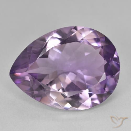 16.78ct Naturel Violet moyen Améthyste, En forme de poire, VVS