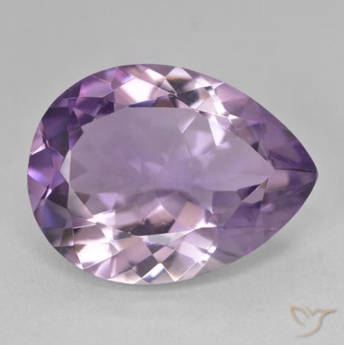 Améthyste Violet moyen naturelle En forme de poire, 16.78 ct, VVS