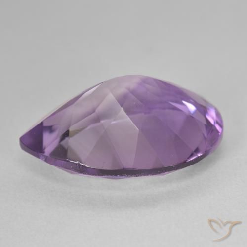 Améthyste Violet moyen naturelle En forme de poire, 16.78 ct, VVS