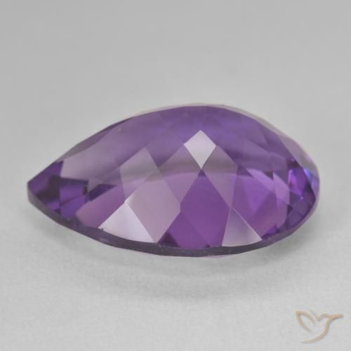 Améthyste Medium Light-Violet naturelle En forme de poire, 18.36 ct, VVS
