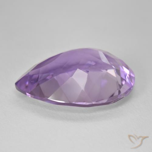 Améthyste Violet moyen naturelle En forme de poire, 15.16 ct, VVS-VS
