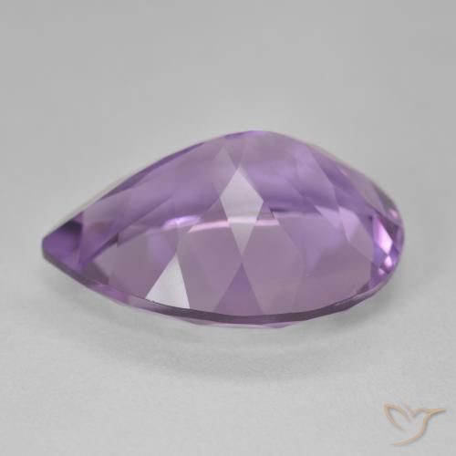 Améthyste Violet violacé naturelle En forme de poire, 17.69 ct, VVS-VS