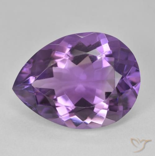 16.79ct Naturel Rose violet moyen Améthyste, En forme de poire, VVS-VS