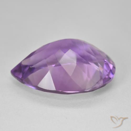 Améthyste Rose violet moyen naturelle En forme de poire, 16.79 ct, VVS-VS