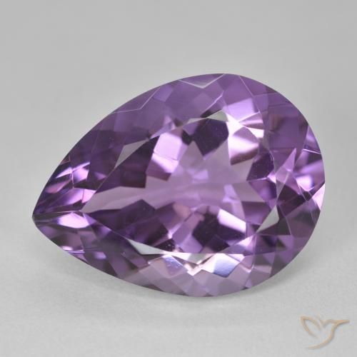 16.68ct Naturel Violet moyen Améthyste, En forme de poire, VVS-VS