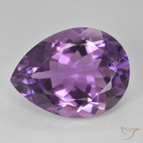 18.51ct Naturel Rose violet moyen Améthyste, En forme de poire, VVS-VS