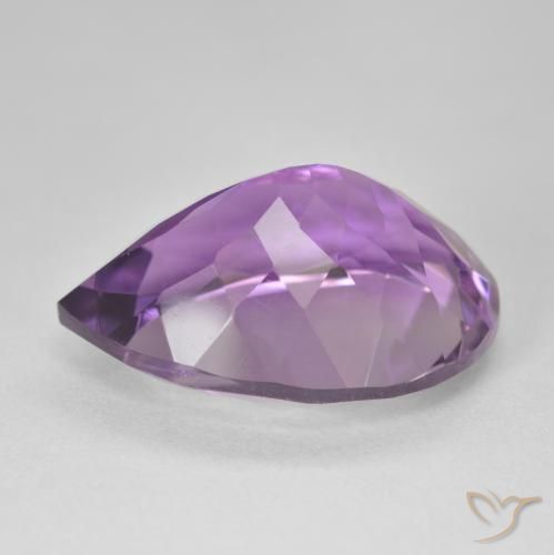 Améthyste Rose violet moyen naturelle En forme de poire, 18.51 ct, VVS-VS