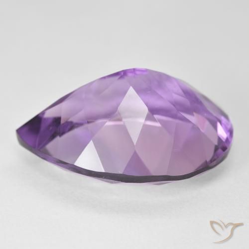 Améthyste Rose violet moyen naturelle En forme de poire, 17.65 ct, VVS