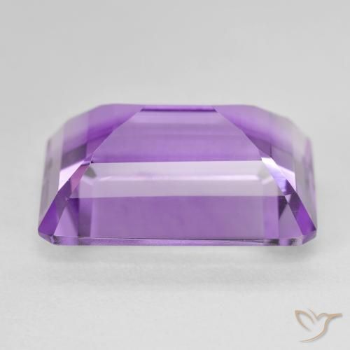 Améthyste Pourpre violacé moyen naturelle Octogone / coupe Émeraude, 15.58 ct, VS