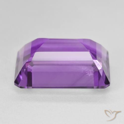 Améthyste Pourpre violacé moyen naturelle Octogone / coupe Émeraude, 15.66 ct, VS