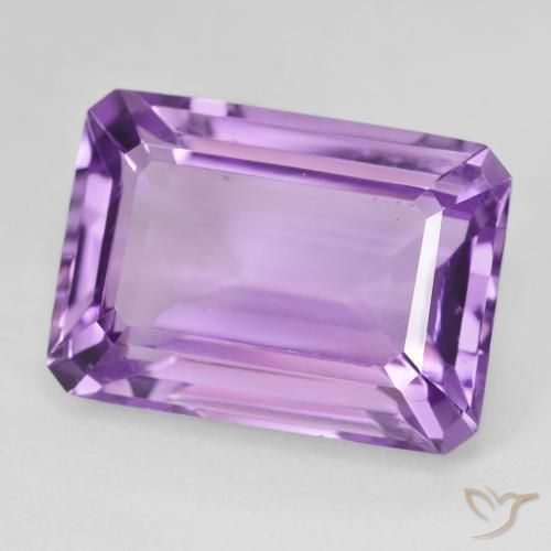 Améthyste Violet violacé naturelle Octogone / coupe Émeraude, 15.67 ct, VS