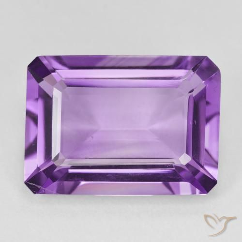 12.21ct Naturel Pourpre violacé moyen Améthyste, Taille émeraude, VVS-VS