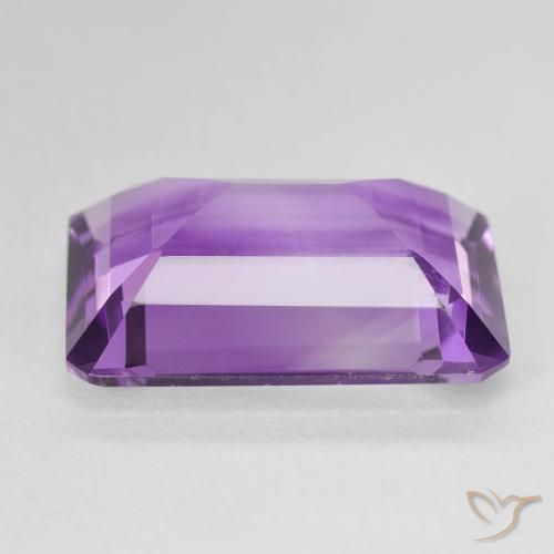 Améthyste Pourpre violacé moyen naturelle Octogone / coupe Émeraude, 12.21 ct, VVS-VS
