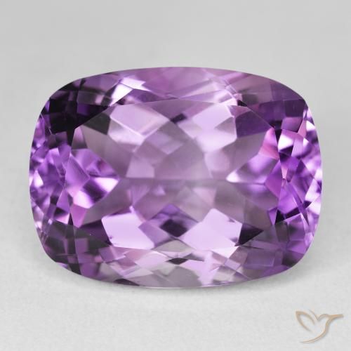 20.45ct Naturel Light-Medium Violet Améthyste, Coussin, VVS-VS