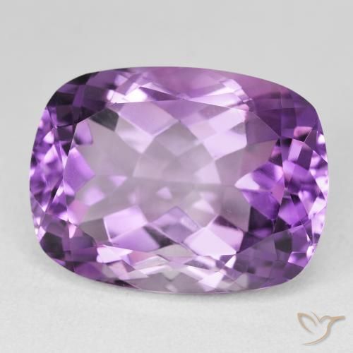 Améthyste Light-Medium Violet naturelle Coussin, 20.45 ct, VVS-VS