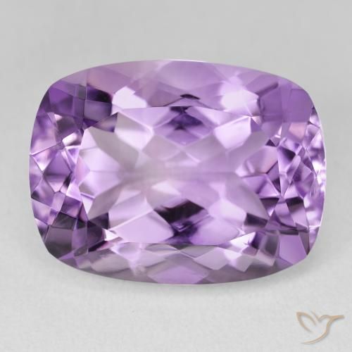 18.53ct Naturel Violet iris rosâtre Améthyste, Coussin, VVS-VS