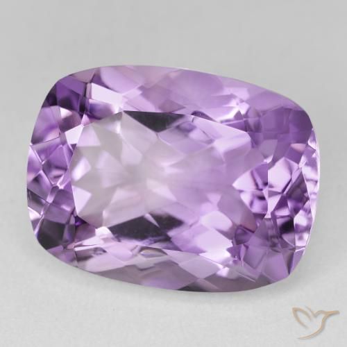 Améthyste Violet iris rosâtre naturelle Coussin, 18.53 ct, VVS-VS