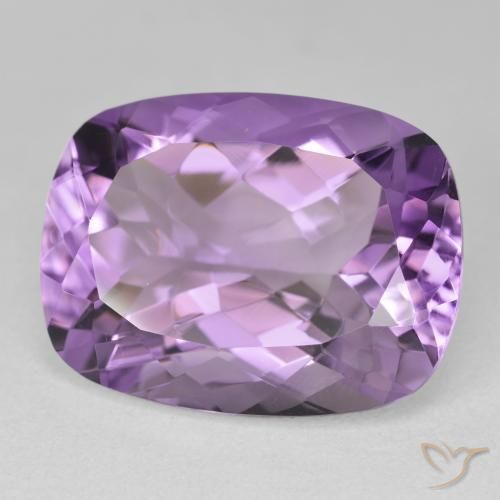 Améthyste Light-Medium Violet naturelle Coussin, 19.00 ct, VVS-VS