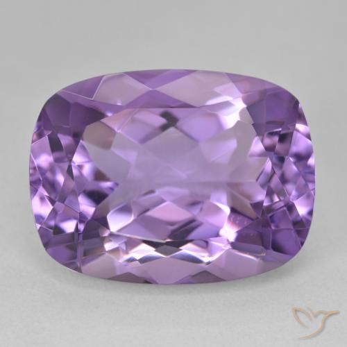 19.39ct Naturel Violet Rosâtre Améthyste, Coussin, VVS