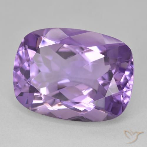 Améthyste Violet Rosâtre naturelle Coussin, 19.39 ct, VVS