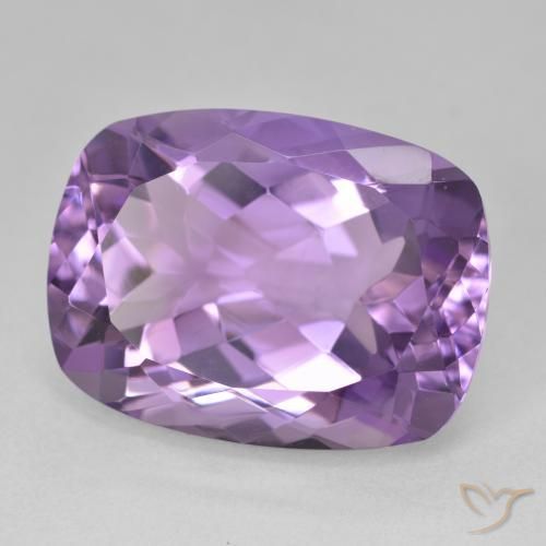 Améthyste Violet moyen naturelle Coussin, 19.34 ct, VVS