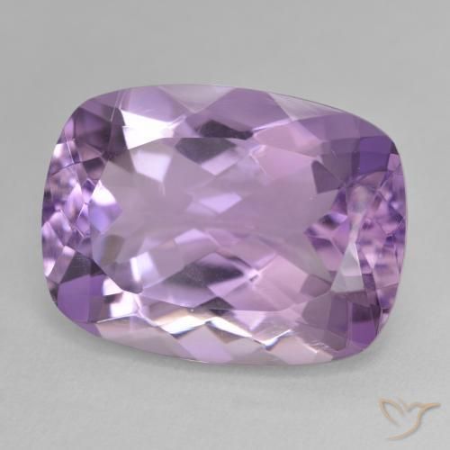Améthyste Violet rose moyen naturelle Coussin, 18.93 ct, VVS