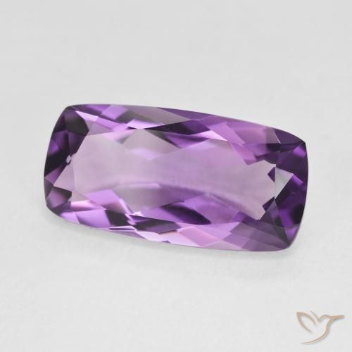 Améthyste Light-Medium Violet naturelle Coussin, 6.98 ct, VVS