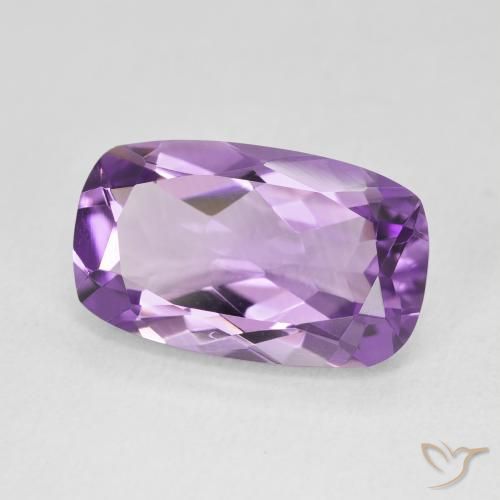 Améthyste Violet moyen naturelle Coussin, 5.59 ct, VVS