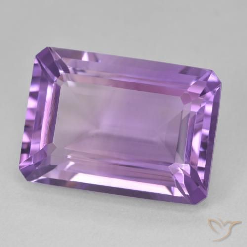 Améthyste Pourpre violacé moyen naturelle Octogone / coupe Émeraude, 15.60 ct, VVS