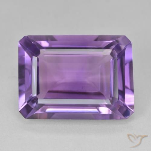 14.14ct Naturel Violet moyen Améthyste, Taille émeraude, VVS