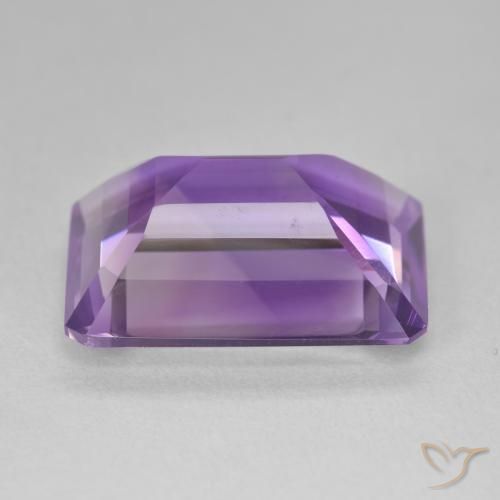Améthyste Violet moyen naturelle Octogone / coupe Émeraude, 14.14 ct, VVS