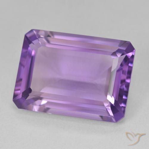 Améthyste Violet violacé naturelle Octogone / coupe Émeraude, 13.17 ct, VVS