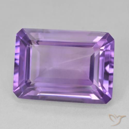 Améthyste Pourpre violacé profond naturelle Octogone / coupe Émeraude, 15.03 ct, VVS-VS