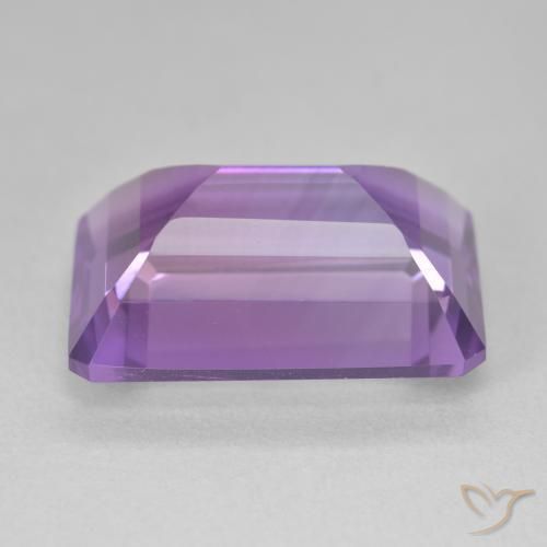 Améthyste Pourpre violacé profond naturelle Octogone / coupe Émeraude, 15.03 ct, VVS-VS