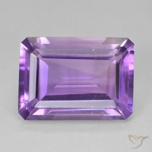 13.48ct Naturel Violet intense Améthyste, Taille émeraude, VVS-VS